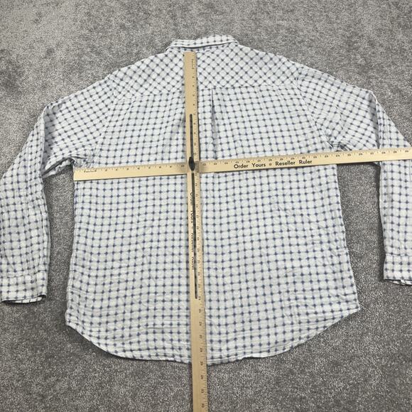 Carbon 2 Cobalt Button Up Shirt Mens Large Geometric Print White - Picture 8 of 12